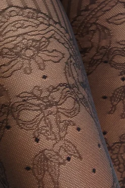 Best ETAM Medias transparentes con encaje - 15D NEGRO