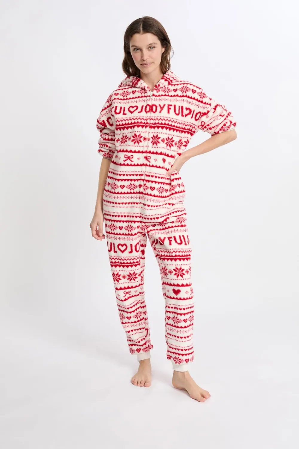 Clearance ETAM Mono estampado con capucha ROJO