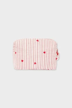 Clearance ETAM Neceser con estampado de corazones y algodón IMP FD BLANCO
