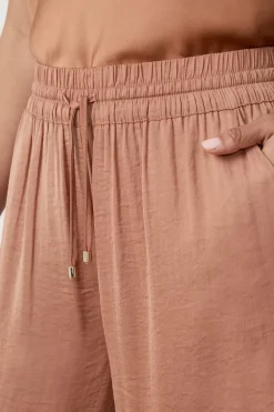 Sale ETAM Pantalón ancho de satén BEIGE