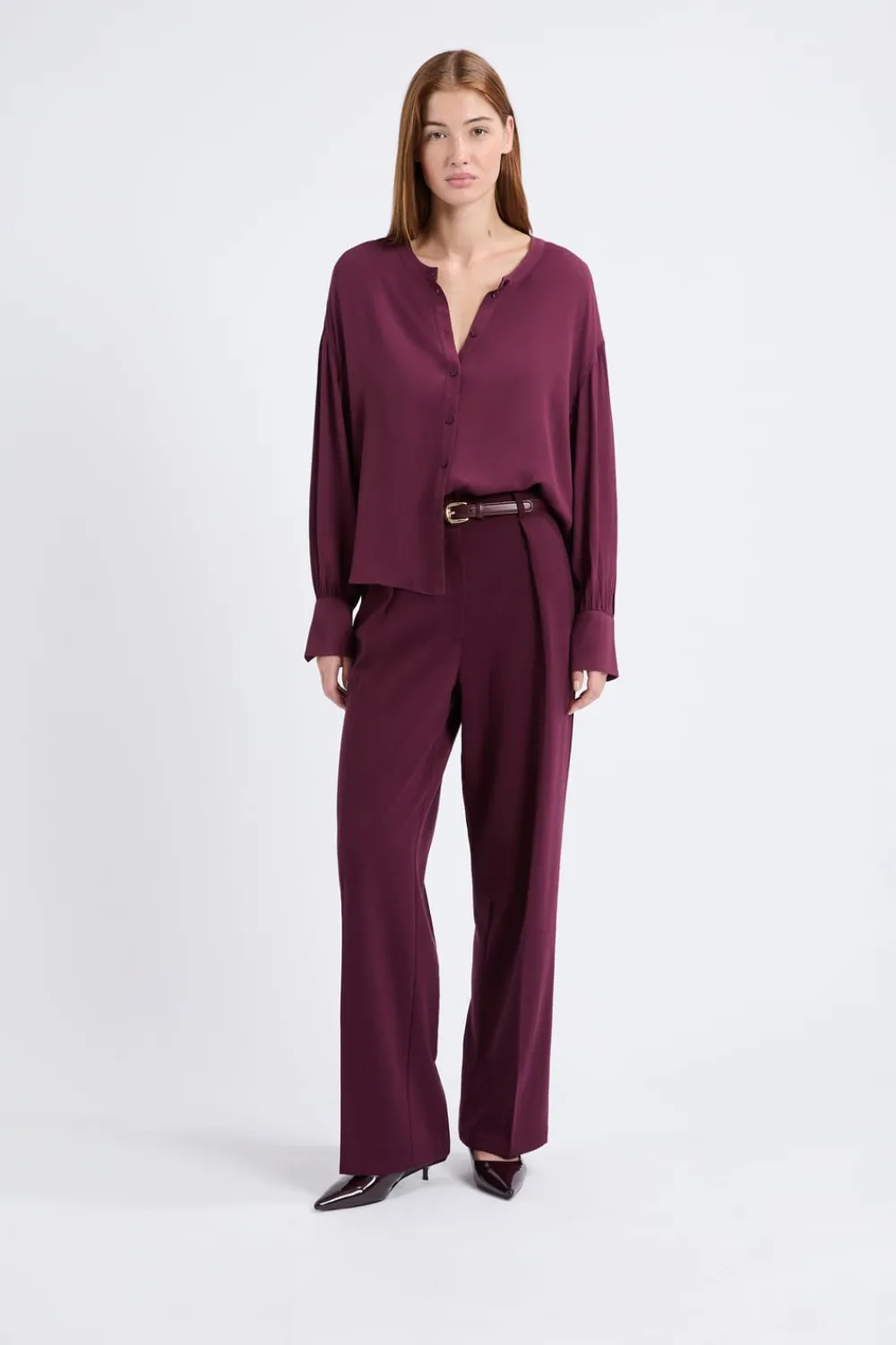 Discount ETAM Pantalón ancho recto MORADO