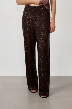 Online ETAM Pantalón corte ancho con lentejuelas MARR&Oacute;N