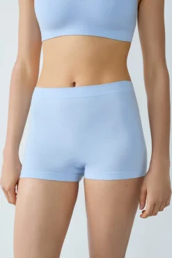 ETAM Pantalón corto de algodón para un confort óptimo AZUL CIELO