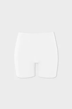 New ETAM Pantalón corto de ciclismo de algodón orgánico elástico BLANCO