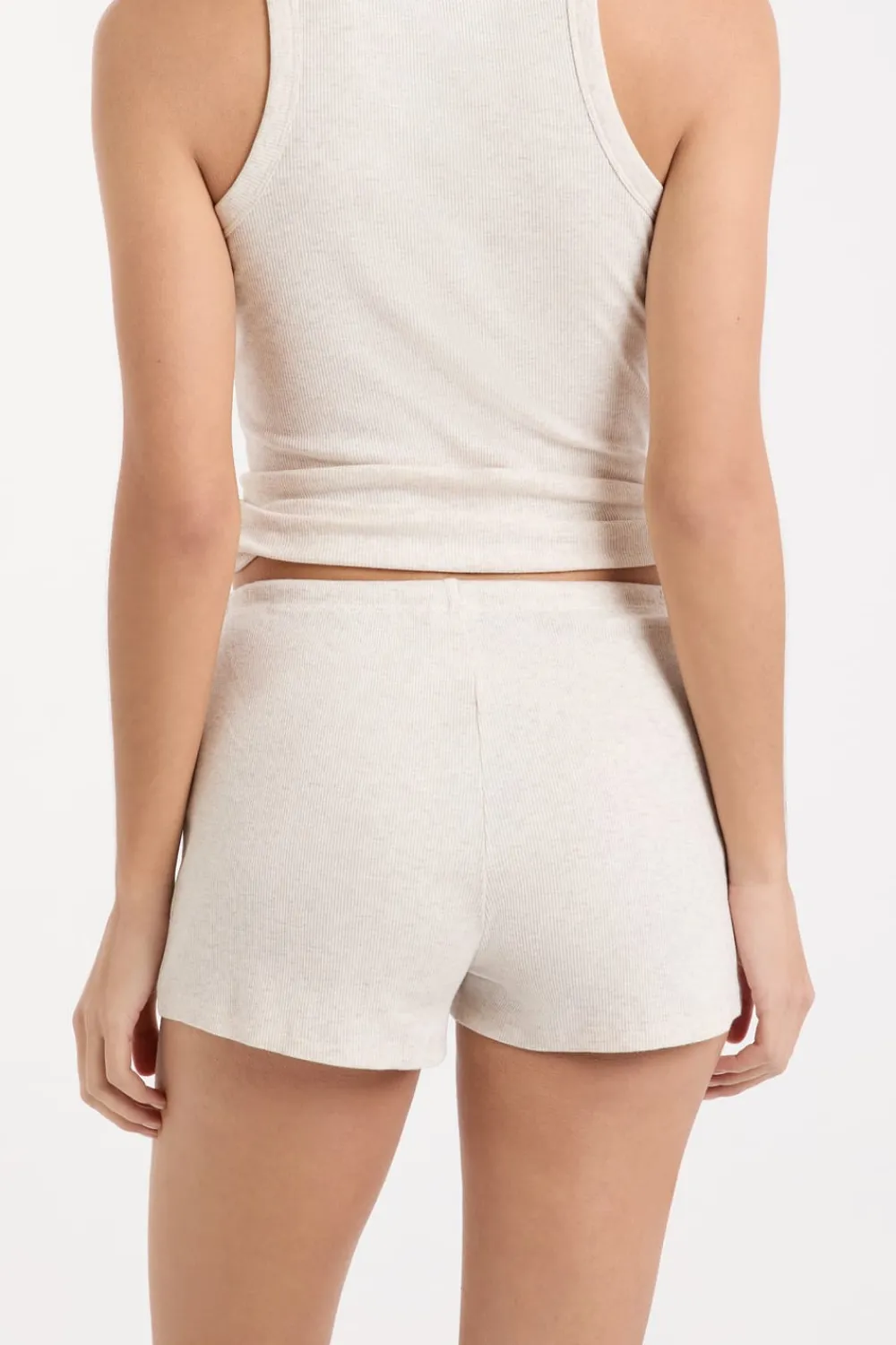 Best ETAM Pantalón corto de pijama de algodón BEIGE
