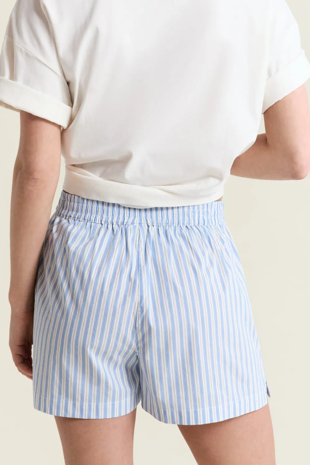 Hot ETAM Pantalón corto de pijama estampado con algodón AZUL CIELO