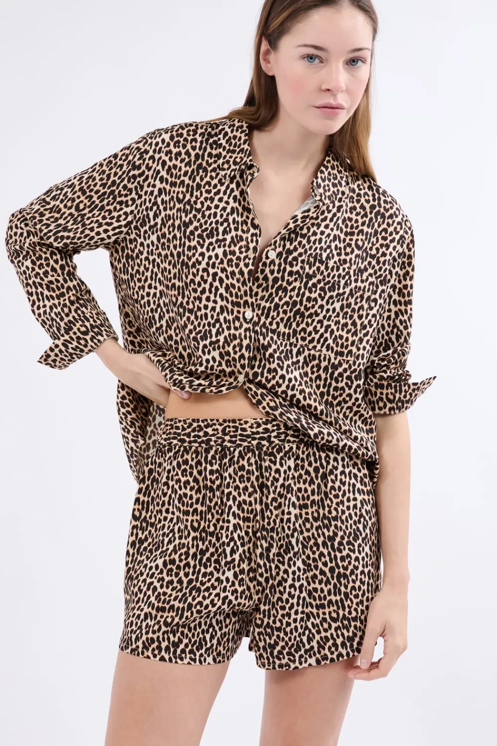 Sale ETAM Pantalón corto de pijama estampados MARRÓN