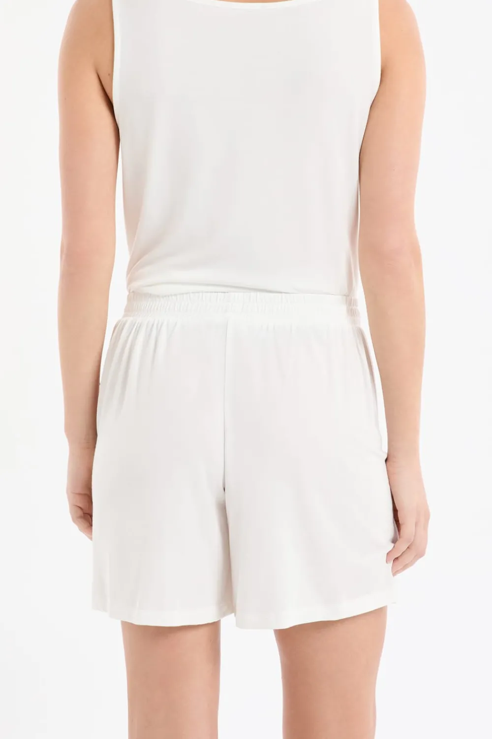 Clearance ETAM Pantalón corto de pijama liso BLANCO CRUDO