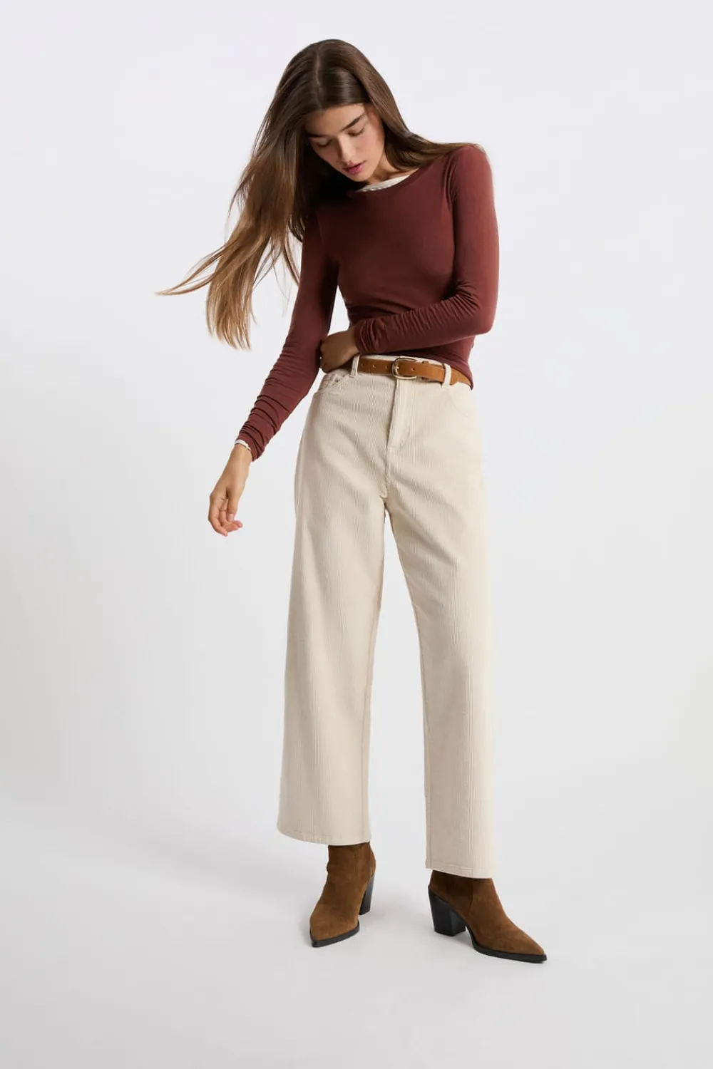 Outlet ETAM Pantalón de algodón BLANCO