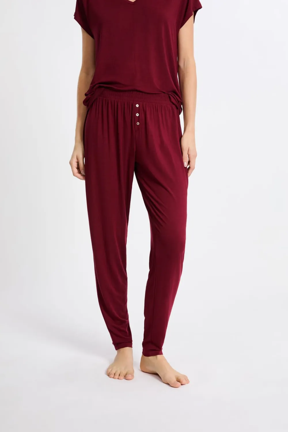 New ETAM Pantalón de pijama BURDEOS GRANATE