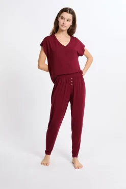 New ETAM Pantalón de pijama BURDEOS GRANATE