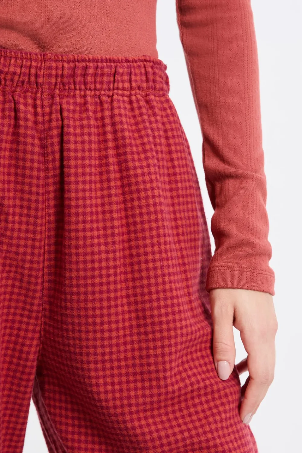 Clearance ETAM Pantalón de pijama a cuadros de algodón LADRILLO ROUX