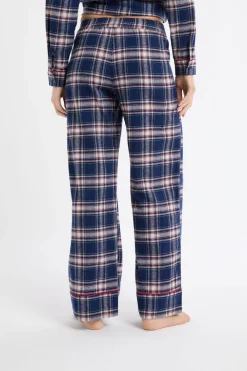 Discount ETAM Pantalón de pijama a cuadros de algodón marino