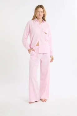Discount ETAM Pantalón de pijama a cuadros de algodón ROSA