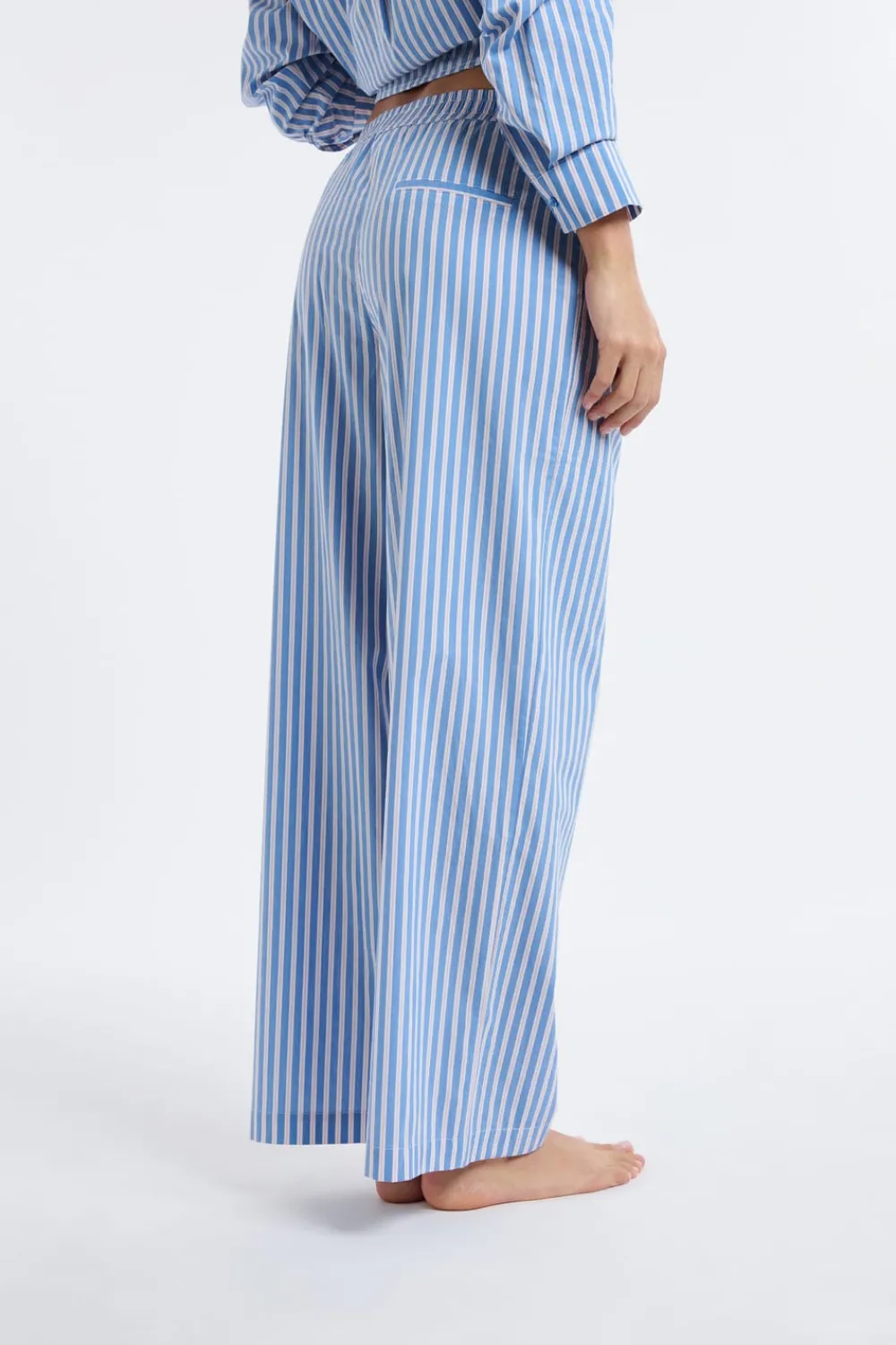 Outlet ETAM Pantalón de pijama a rayas AZUL CIELO
