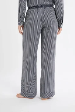 New ETAM Pantalón de pijama a rayas con cintura elástica marino