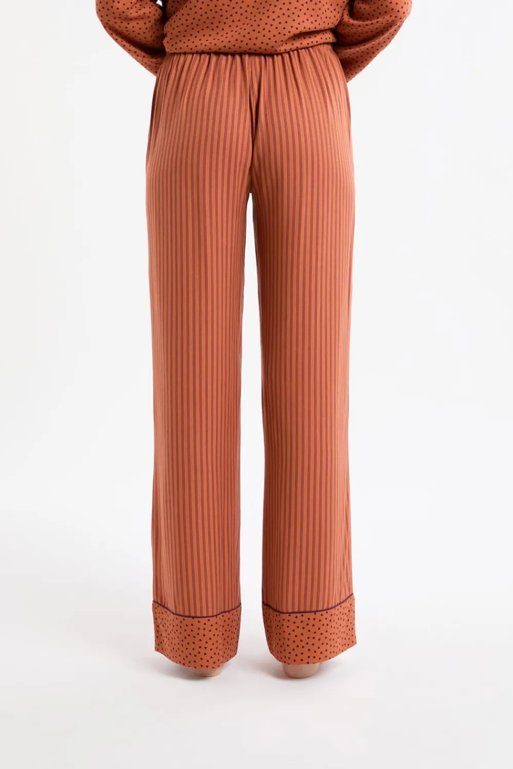 Discount ETAM Pantalón de pijama a rayas MARRÓN