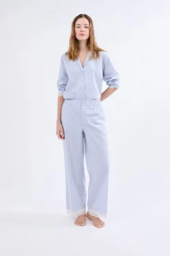 Online ETAM Pantalón de pijama a rayas AZUL