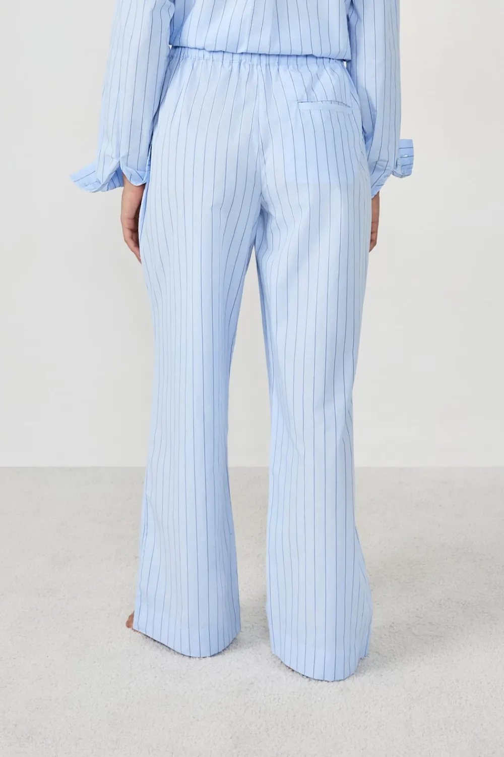 Clearance ETAM Pantalón de pijama a rayas AZUL CIELO