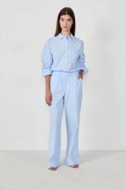 Clearance ETAM Pantalón de pijama a rayas AZUL CIELO