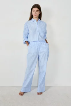 Clearance ETAM Pantalón de pijama a rayas AZUL CIELO