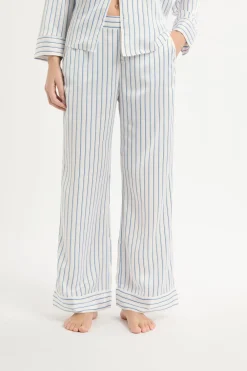 Sale ETAM Pantalón de pijama a rayas de satén IMP FD marino