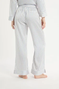Sale ETAM Pantalón de pijama a rayas de satén IMP FD marino