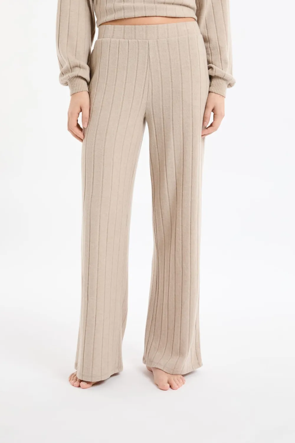 Discount ETAM Pantalón de pijama ancho TAUPE
