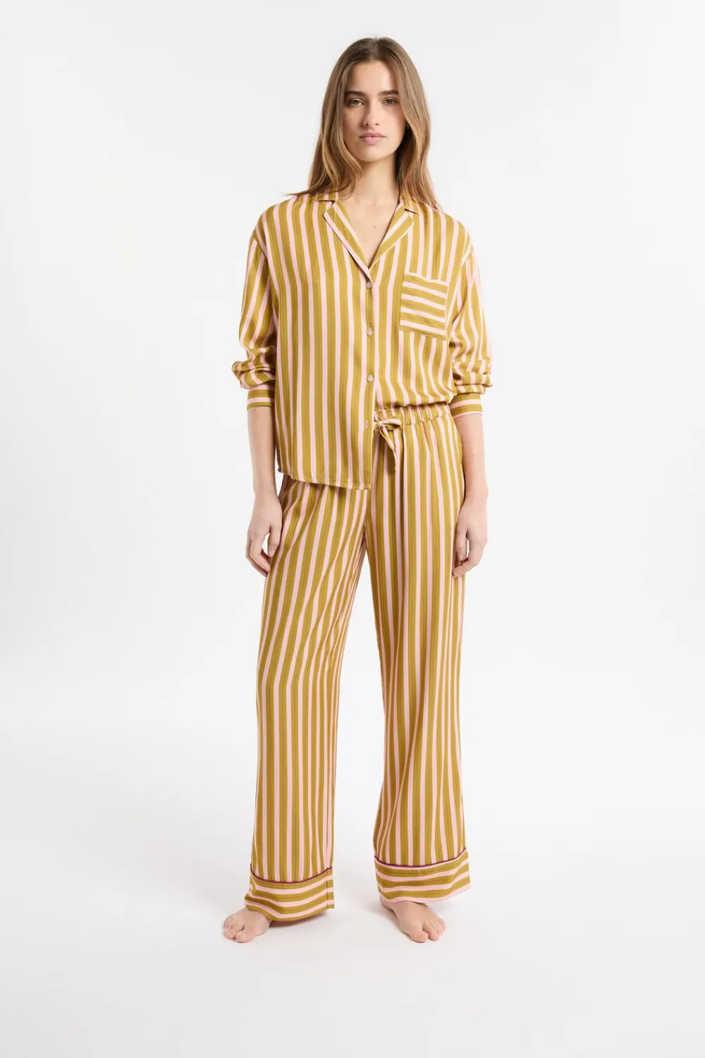 Sale ETAM Pantalón de pijama bicolor a rayas MULTICOLOR
