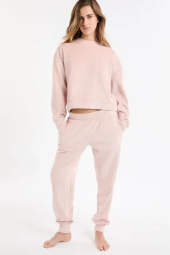 Sale ETAM Pantalón de pijama con cintura elástica ROSA EMPOLVADO