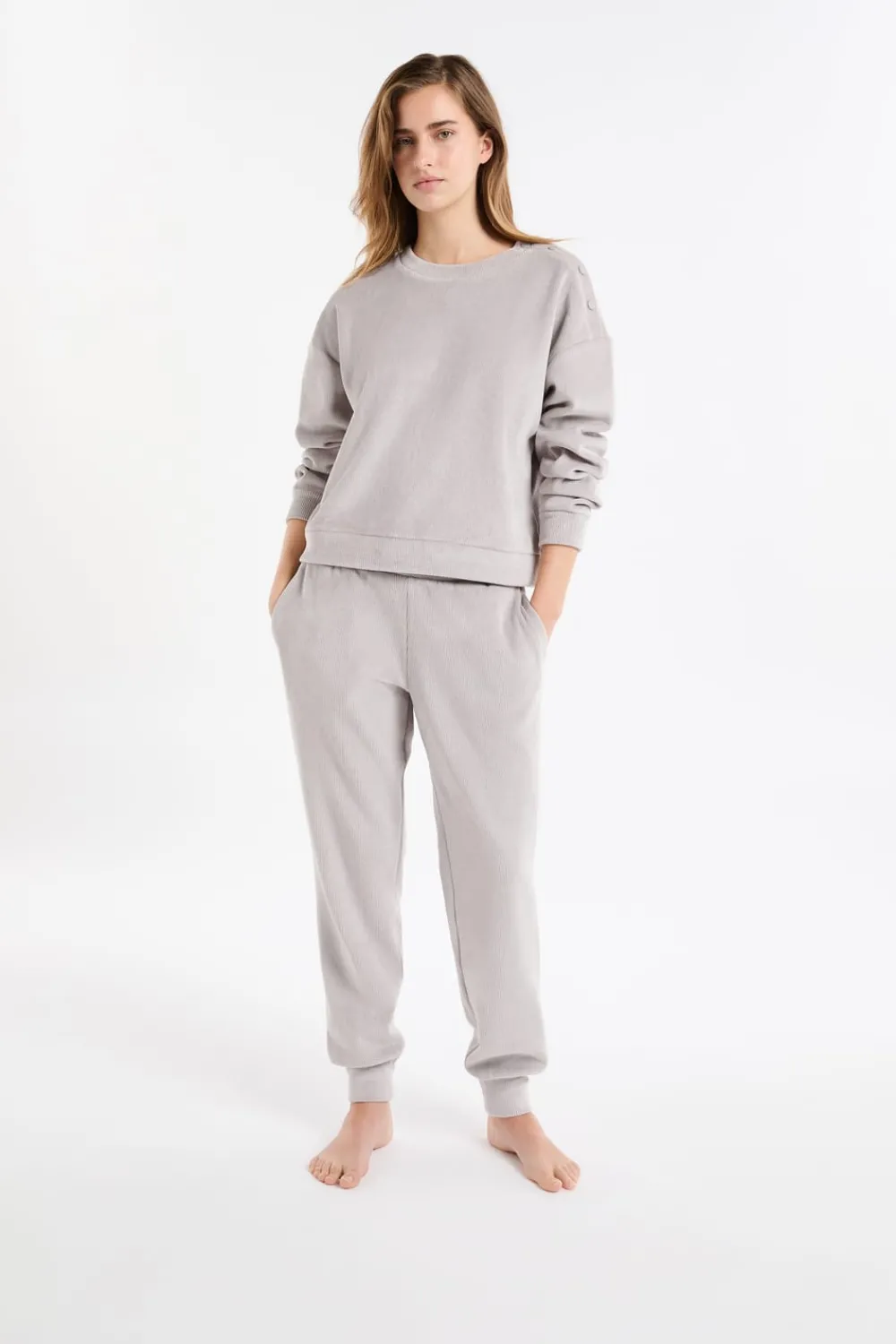 Hot ETAM Pantalón de pijama con cintura elástica GRIS