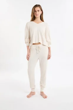Sale ETAM Pantalón de pijama con cordón BEIGE