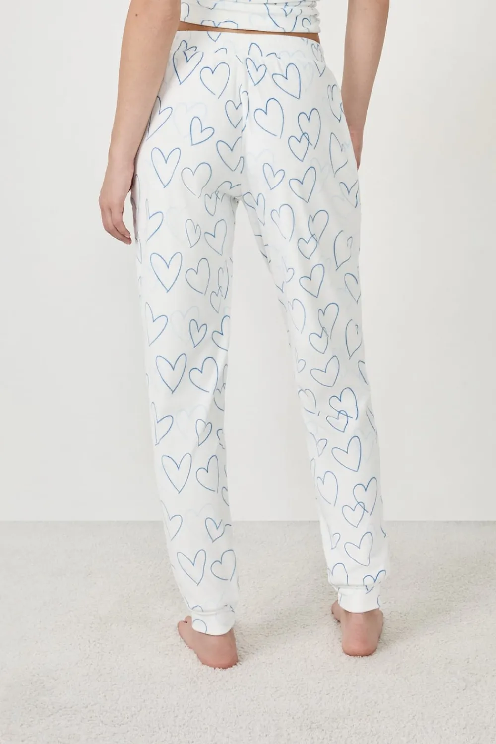 Sale ETAM Pantalón de pijama con corazones BLANCO