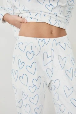 Sale ETAM Pantalón de pijama con corazones BLANCO