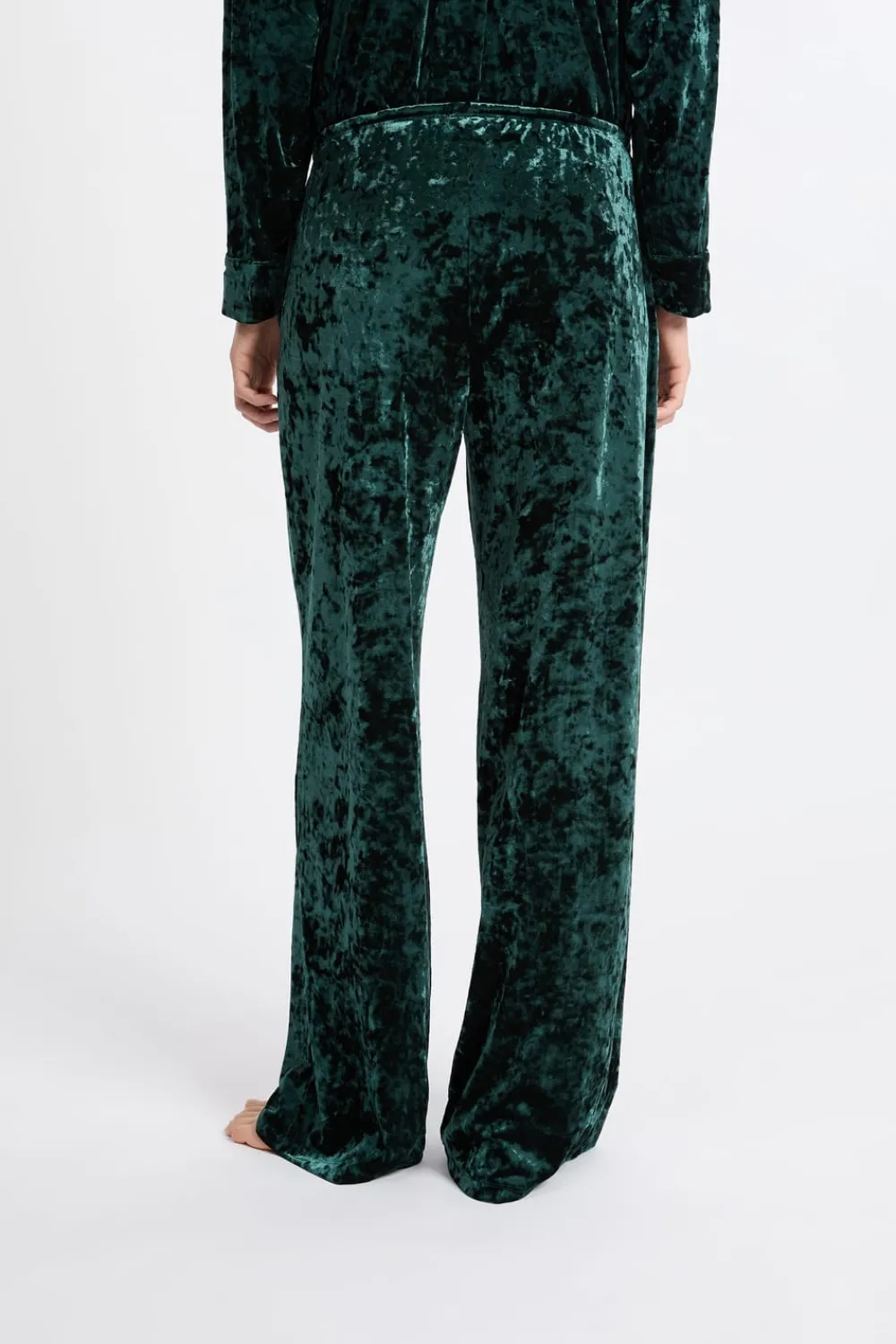 Clearance ETAM Pantalón de pijama con efecto terciopelo ESMERALDA