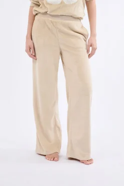 Best ETAM Pantalón de pijama con efecto terciopelo BEIGE