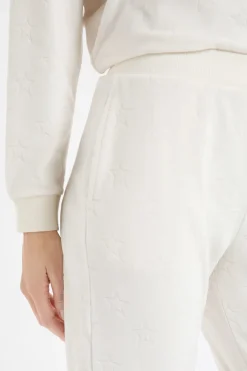 Discount ETAM Pantalón de pijama con estampado de estrellas crudo