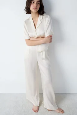 Hot ETAM Pantalón de pijama de seda PERLA