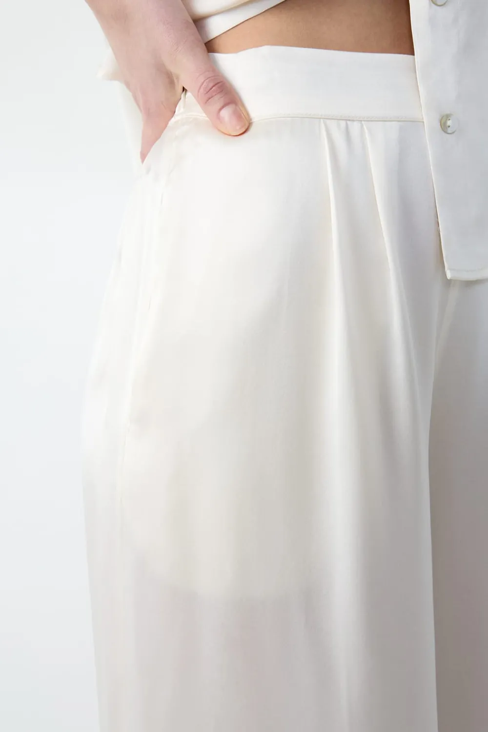 Hot ETAM Pantalón de pijama de seda PERLA