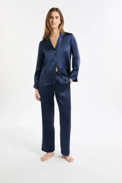 Discount ETAM Pantalón de pijama de seda TRANSPARENTE
