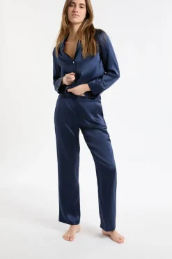 Discount ETAM Pantalón de pijama de seda TRANSPARENTE