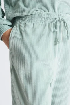 Sale ETAM Pantalón de pijama de terciopelo VERDE AGUA