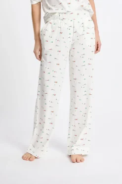 Clearance ETAM Pantalón de pijama estampado de algodón CRUDO