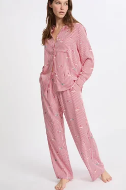 Outlet ETAM Pantalón de pijama estampado ROJO