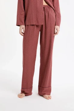Outlet ETAM Pantalón de pijama estampado BURDEOS GRANATE