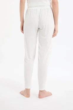 Hot ETAM Pantalón de pijama liso BLANCO CRUDO