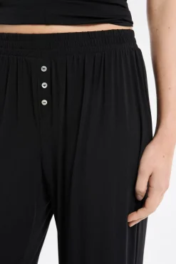 New ETAM Pantalón de pijama liso NEGRO