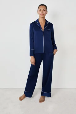 Sale ETAM Pantalón de pijama satinados AZUL MARINO