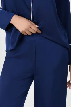 Sale ETAM Pantalón de pijama satinados AZUL MARINO