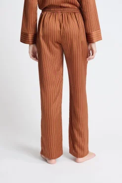 Sale ETAM Pantalón de pijama satinado a rayas BRONZE